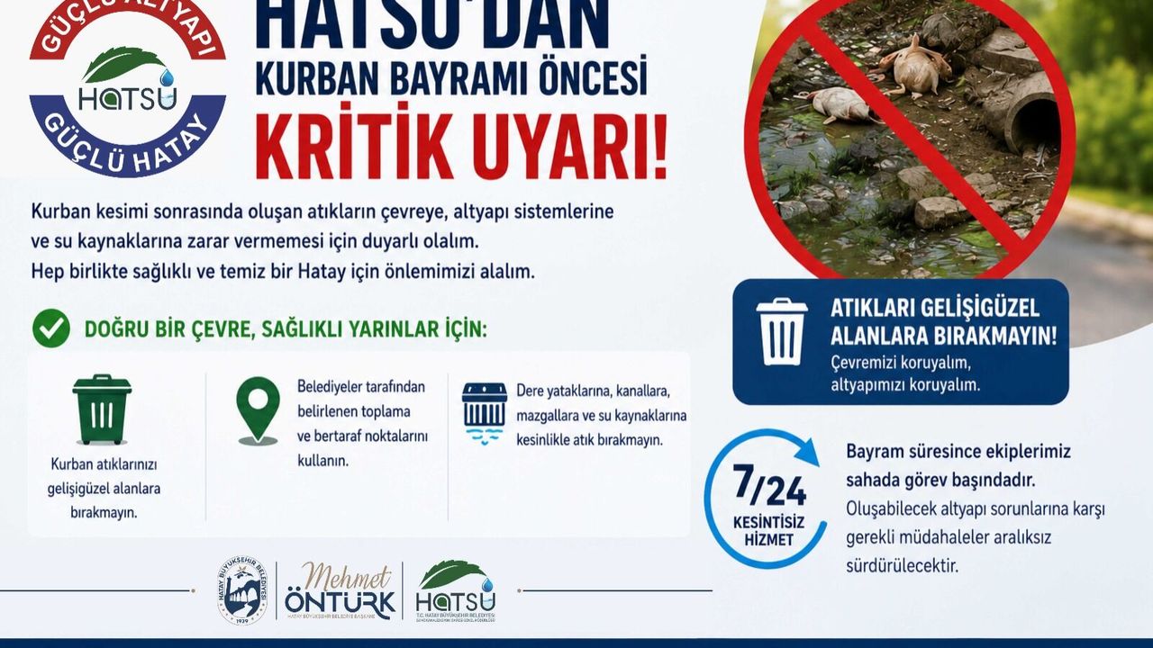 HATSU’DAN KURBAN BAYRAMI ÖNCESİ KRİTİK UYARI